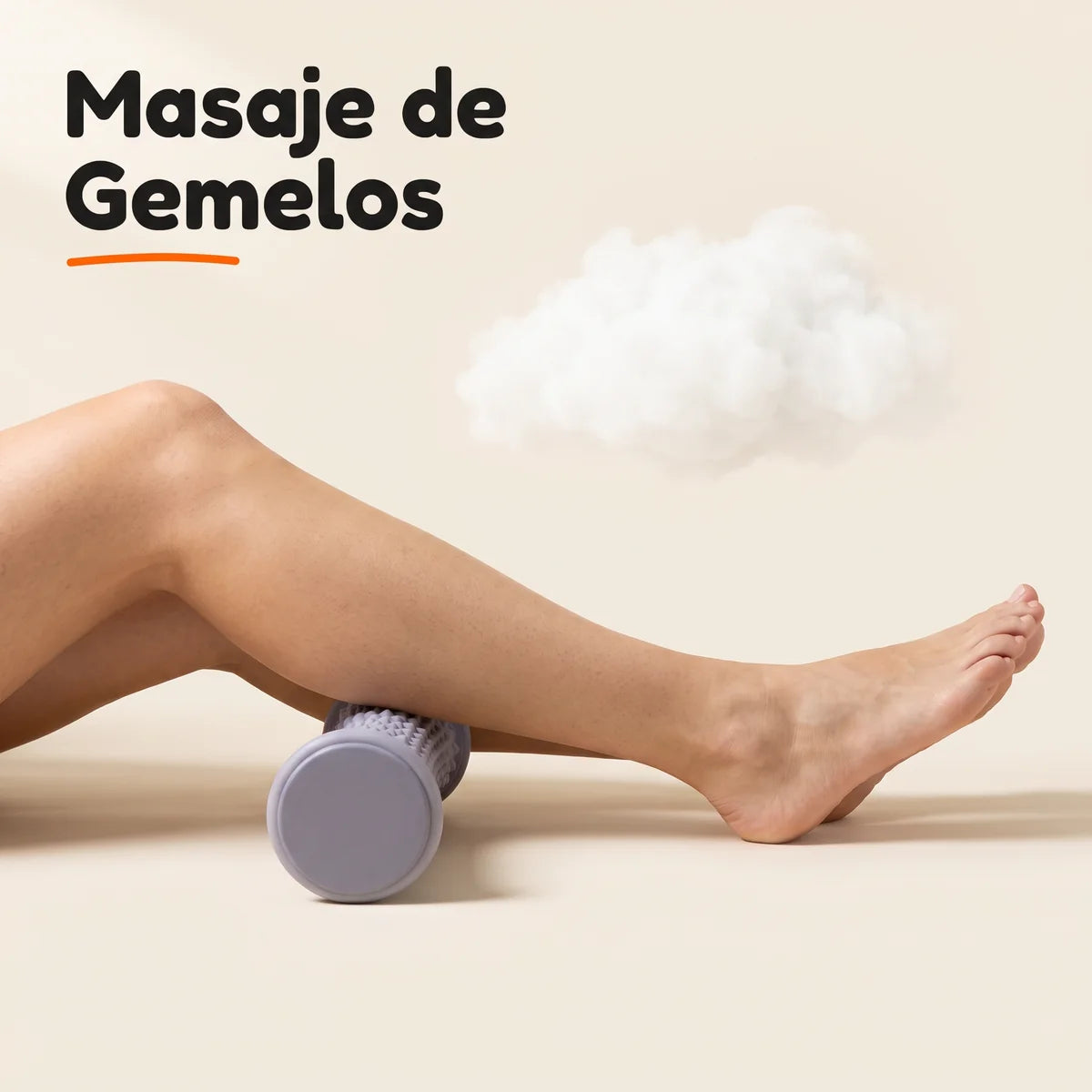 Masaje de gemelos con el rodillo NubePie